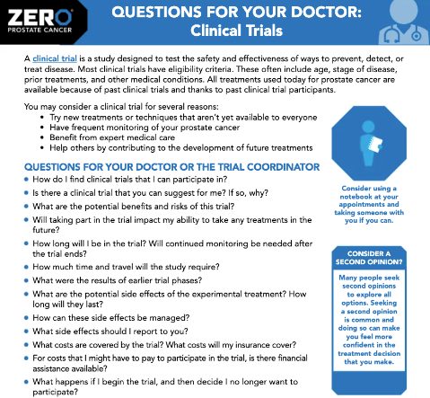 Questions For Your Doctor: Clinical Trials