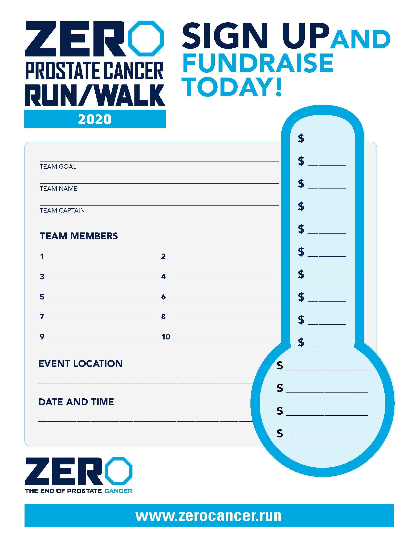 Zero Prostate Cancer Run Walk