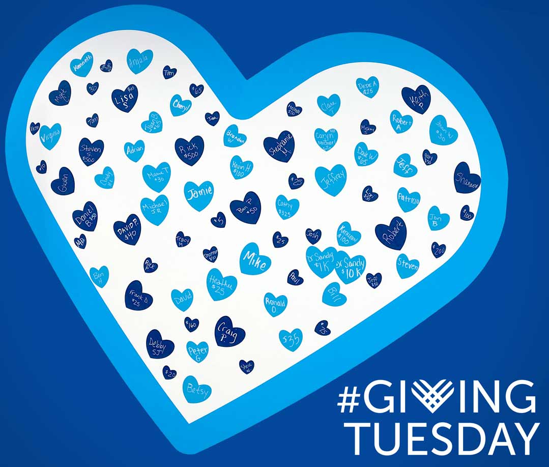 Turn #GivingTuesday blue today